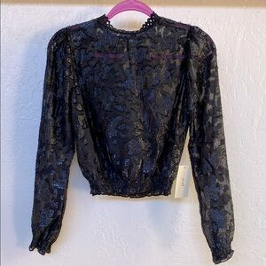 Metallic Sheer Top by Peach